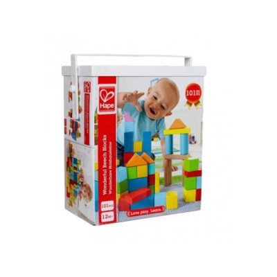 Hape E8247 - Costruzioni in Legno Blocco-Set 101 pz