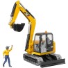Bruder 02466 - Cat Mini Scavatore con Personaggio