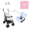 Italbaby - Copripasseggino e Seggiolino Auto Spugna Rosa