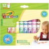 Crayola 12 Mini Pennarelli Super Lavabili e 24 maxi Pastelli a Cera