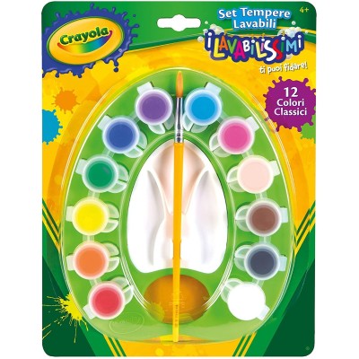 Crayola i Lavabilissimi - Set di Tempere Lavabili con Pennello, 12 Colori