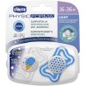 Chicco PhysioForma Light 16-36m Succhietto In Silicone Lumi 2 Pezzi - Col. Assortiti