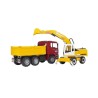 Bruder 2751 - Autocarro Con Scavatrice MAN TGA