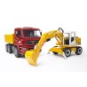 Bruder 2751 - Autocarro Con Scavatrice MAN TGA