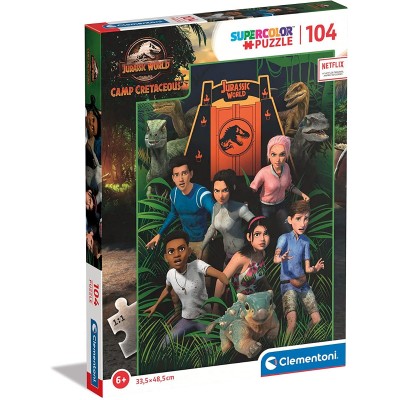 Clementoni Supercolor Jurassic World Camp Cretaceous, serie Netflix 104 pezzi