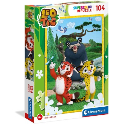 Puzzle Supercolor Leo & Tig 104 pezzi - Clementoni 27547