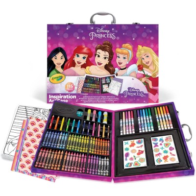 CRAYOLA- Valigetta dell'Artista Disney Princess, 115 Pezzi