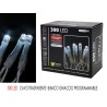 300 LED Luce Bianca Fredda Cavo Trasparente Programmabile