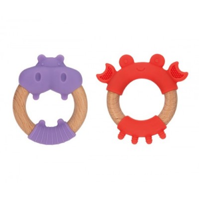 Nuby - Massaggiagengive in Legno Animali