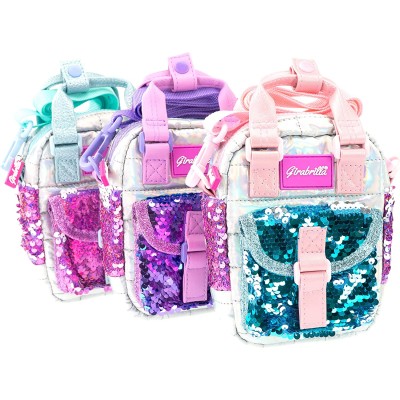 Girabrilla Nice Borsetta Puffer da tracolla, in Paillettes Reversibili