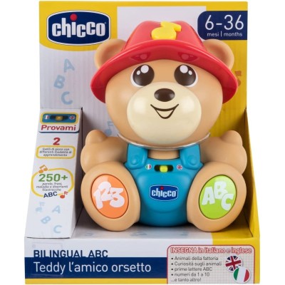 Chicco Teddy l’Amico Orsetto, Orso Parlante e Interattivo, bilingue