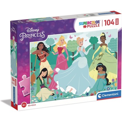 Clementoni Disney Princess Supercolor Princess-104 pezzi