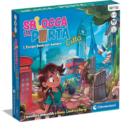 Clementoni - 16731 - Sblocca la porta - Città, gioco da tavolo escape room