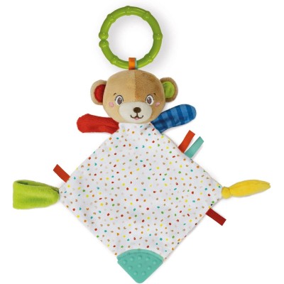 Clementoni - 17654 - Lovely Bear Comforter - sonaglino neonato morbido peluche