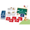 Clementoni - Montessori - Lettere tattili, Gioco educativo per Imparare l'Alfabeto