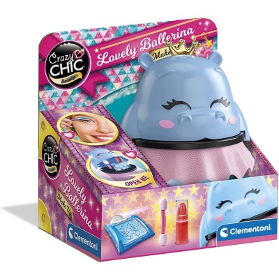 Clementoni - 18688 - Crazy Chic - Lovely Ballerina - Make Up, cofanetto cosmetici bambina