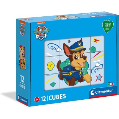 Clementoni Paw Patrol, 3 anni-cubi da 12 pezzi