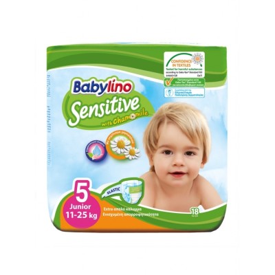 BABYLINO Pannolini Sensitive  TG.5 11-16KG 18