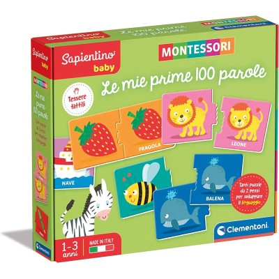Sapientino Baby Montessori Prime 100 Parole - Clementoni 16412