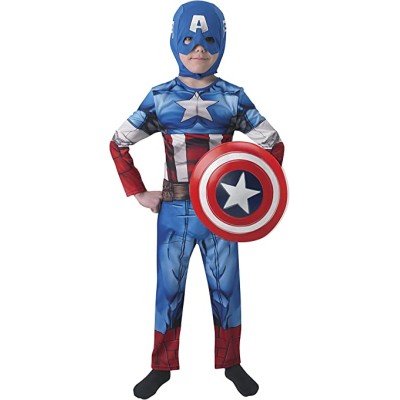 Costume Capitan America con Scudo L - Rubie's 620551L