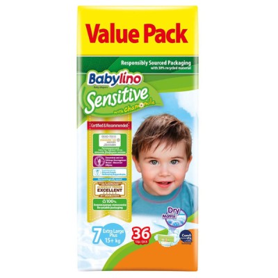 Pannolini Economy Sensitive Tg.7 +15Kg, 36Pz - Babylino 82640
