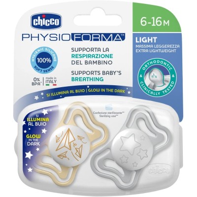 Chicco Succhietti Light 6-16M lumi 2pz. - 710384100           