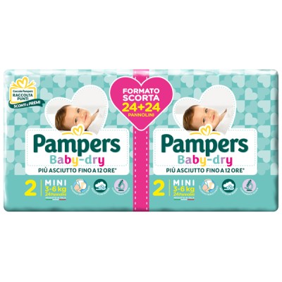 Pampers Baby Dry DUO Mini - Taglia 2 - 3/6 KG