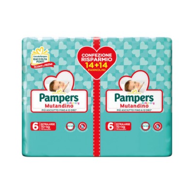 Pampers Mutandina Baby Dry DUO XL - Taglia 6 - 15 KG+