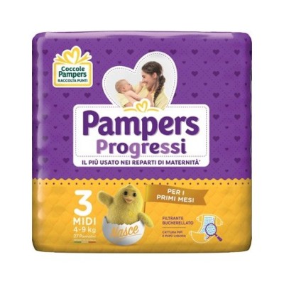 Pampers Pannolini Progressi Midi - Taglia 3 - 4/9 KG