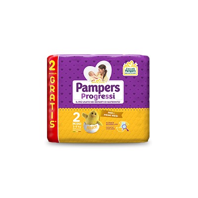 Pampers Pannolini Progressi Mini - Taglia 2 - 3/6 KG