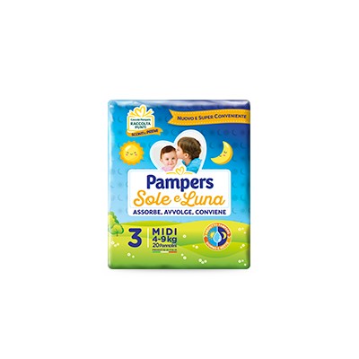 Pampers Pannolini Sole&Luna Midi - Taglia 3 - 4/9 KG