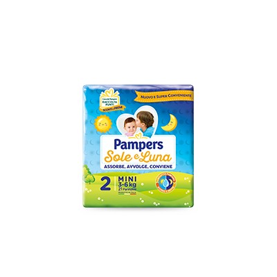Pampers Pannolini Sole&Luna Mini - Taglia 2 - 3/6 KG
