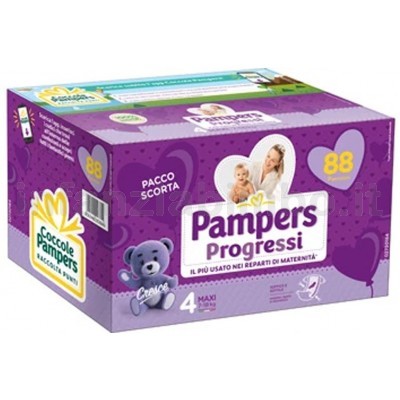 Pampers Pannolini Progressi SCORTA Maxi - Taglia 4 - 7/18 KG
