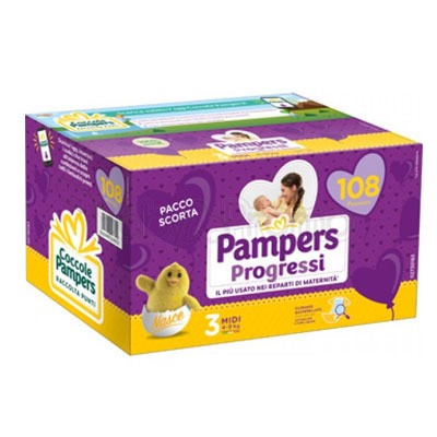 Pampers Pannolini Progressi SCORTA Midi - Taglia 3 - 4/9 KG