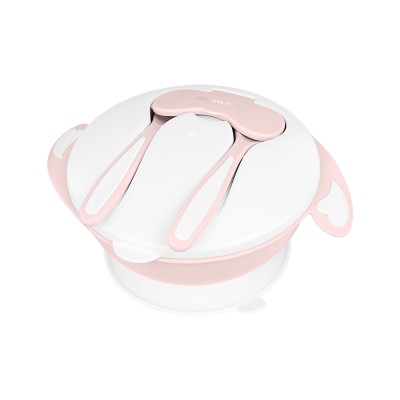 Kikkaboo Ciotola con Posate 4in1 Rosa