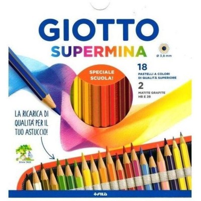 Fila Giotto Supermina 18 Pezzi + 2 Matite