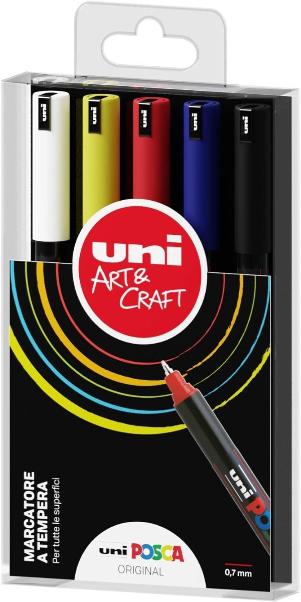 Osama Uniposca PF Colori Assortiti 5 Pezzi PC1MR5P
