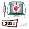 Tappeto elastico con rete Pump diametro 305 cm 