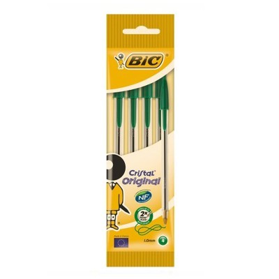 Bic Penna Cristal Original Verde - 4 PZ