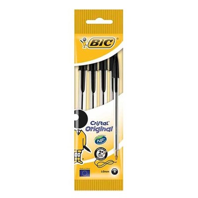 Bic Penna Cristal Original Nera - 4 PZ