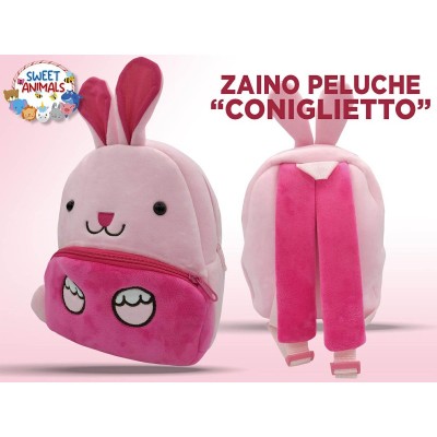 SWEET ANIMALS - Zainetto Peluche CONIGLIETTO 26X28