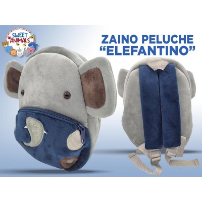 SWEET ANIMALS - Zainetto Peluche ELEFANTINO 26X28