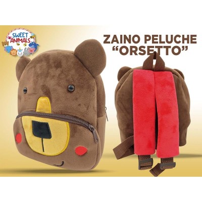 SWEET ANIMALS - Zainetto Peluche ORSETTO 26X28