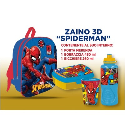 Zainetto spiderman 3d misura 30cm - VP1448SP