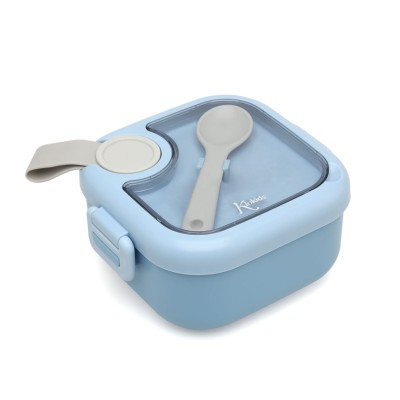 Kiokids Portapranzo con Cucchiaino Azzurro