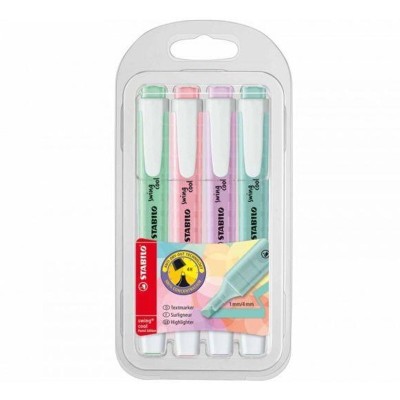 Stabilo Swing Evidenziatori Color Pastello - 4 PZ