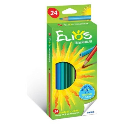 Fila Giotto Pastelli Elios Triangular 24 Pezzi
