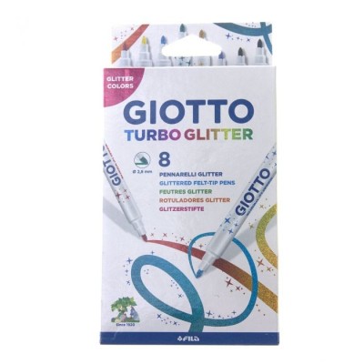 Fila Giotto Turbo Glitter 8 Pezzi