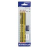 Staedtler Matita 2-HB con Gomma e Temperamatite 4 Pezzi