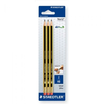 Staedtler Matita Noris 2-HB con Gomma 3 Pezzi